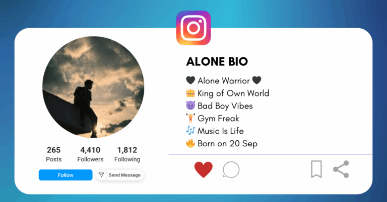 Alone Bio for Instagram