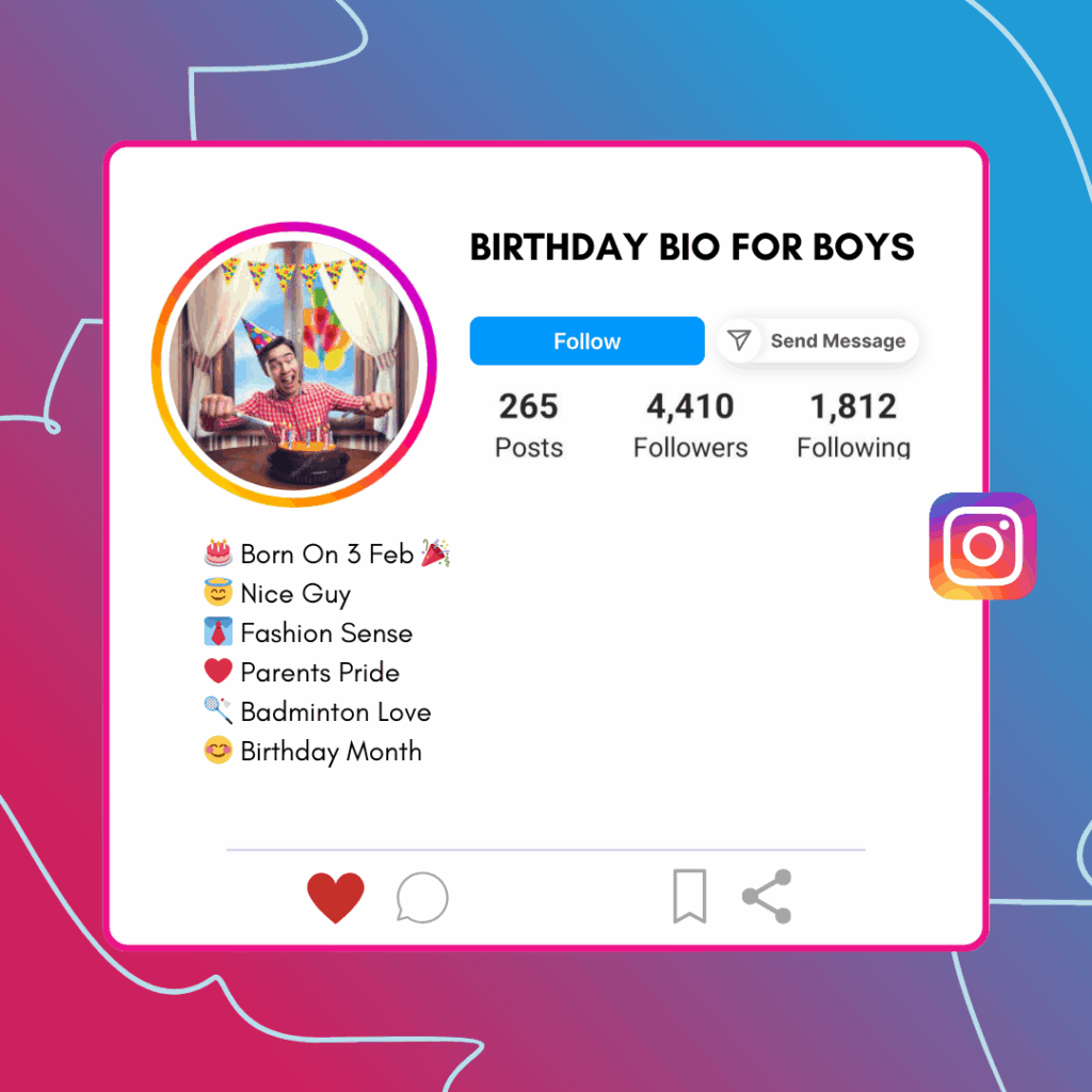 Birthday Bio For Instagram For Boys