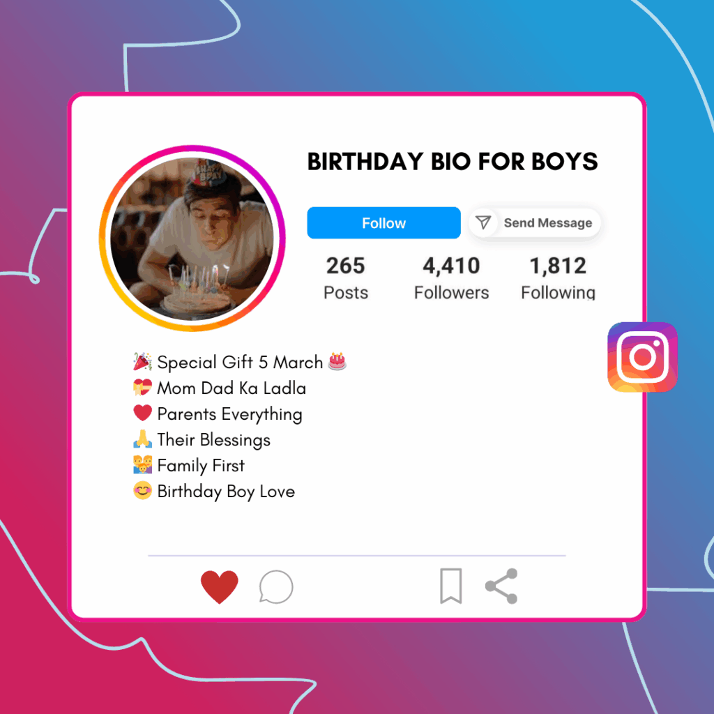Birthday Bio For Instagram For Boys