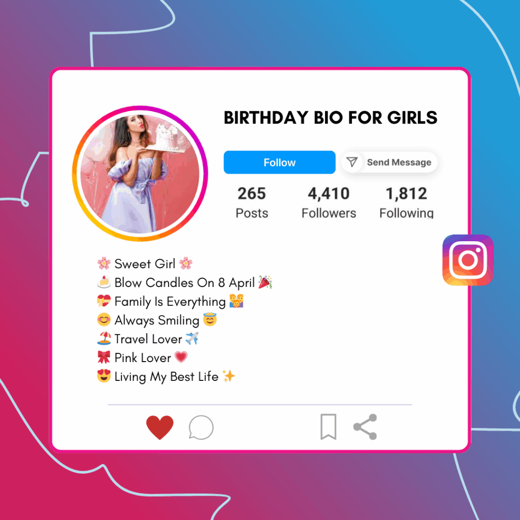 Birthday Instagram Bio for Girls