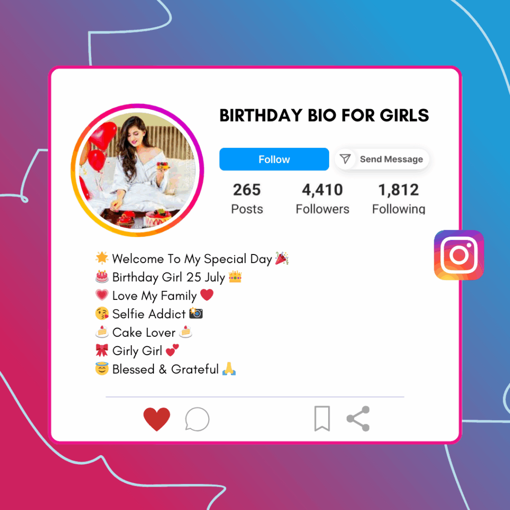 Birthday Instagram Bio for Girls
