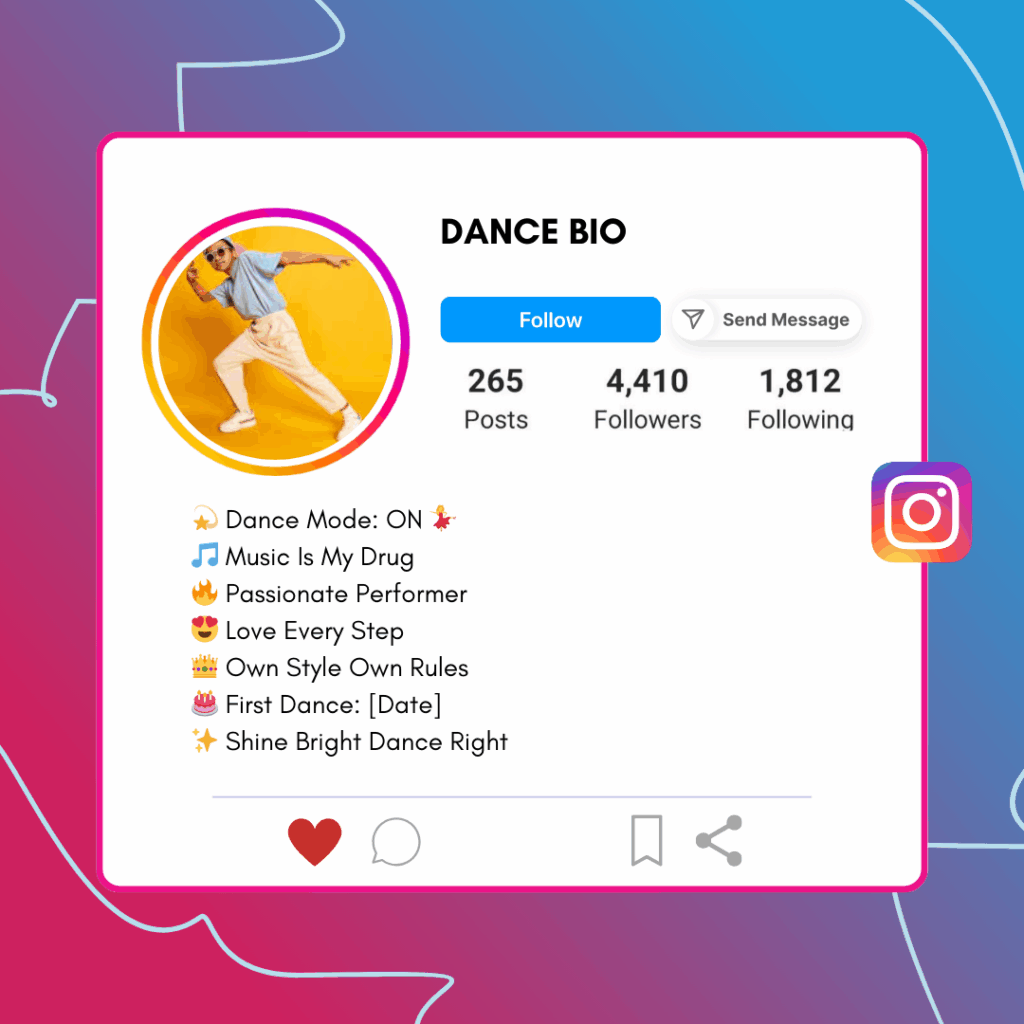 Dance Bio for Instagram