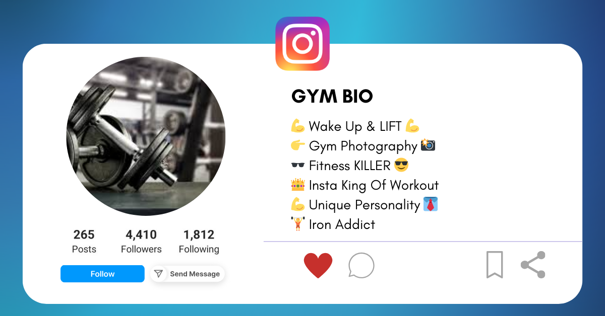 Gym Bio for Instagram