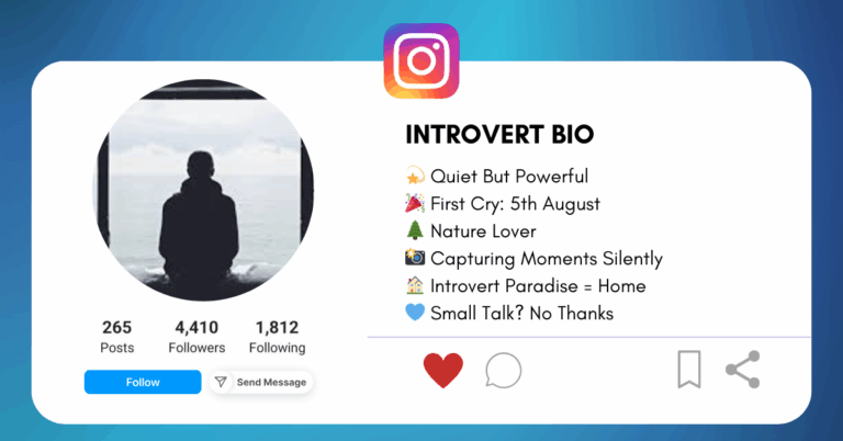 Introvert Instagram Bio