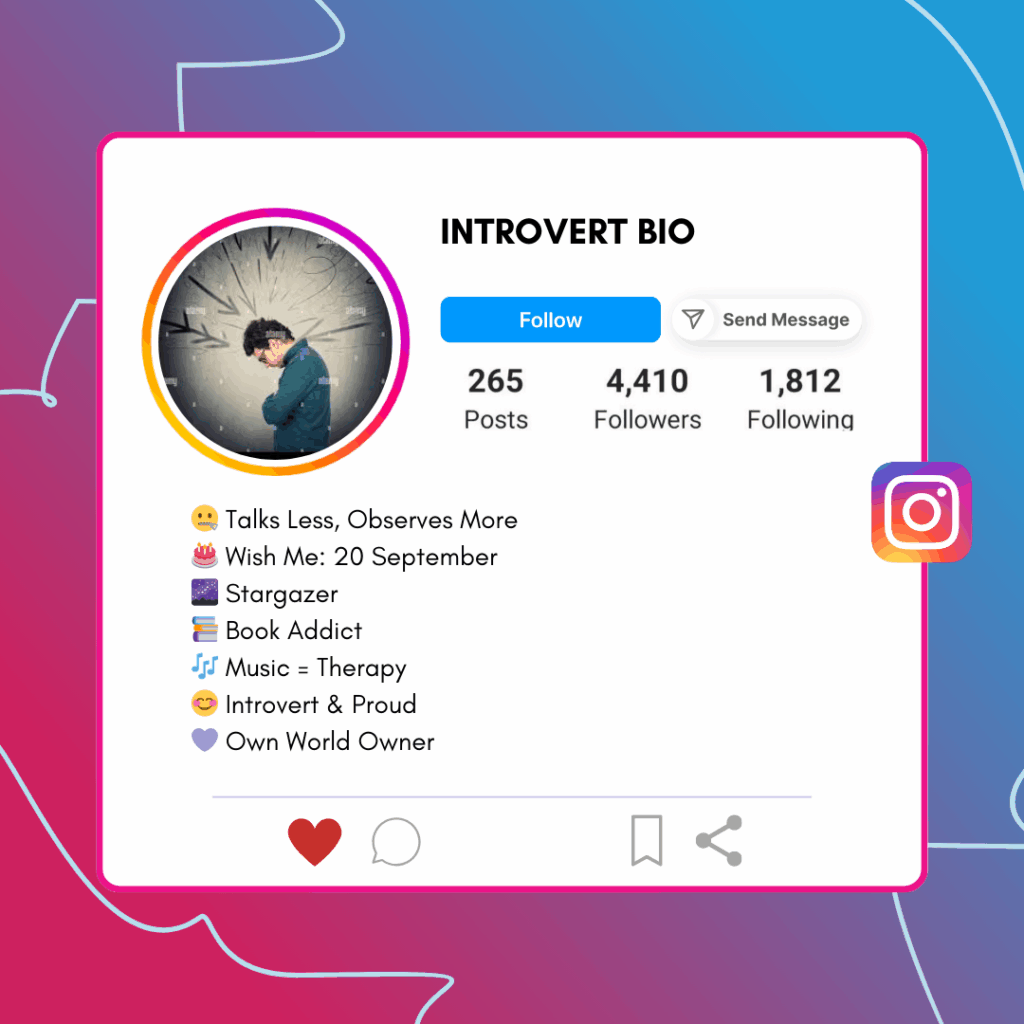 Introvert Instagram Bio