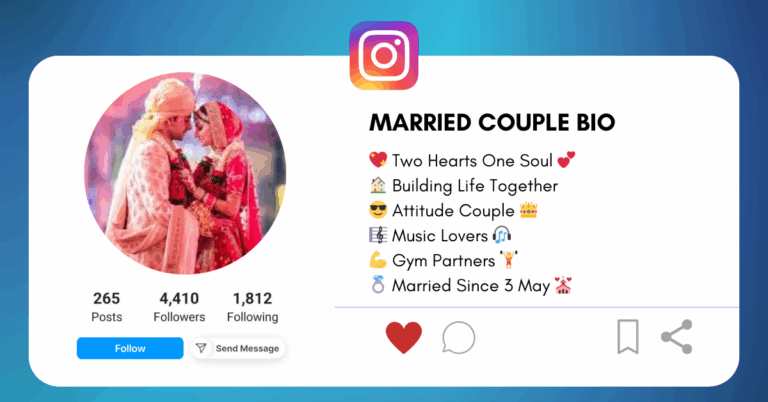 Married Couple Bio for Instagram