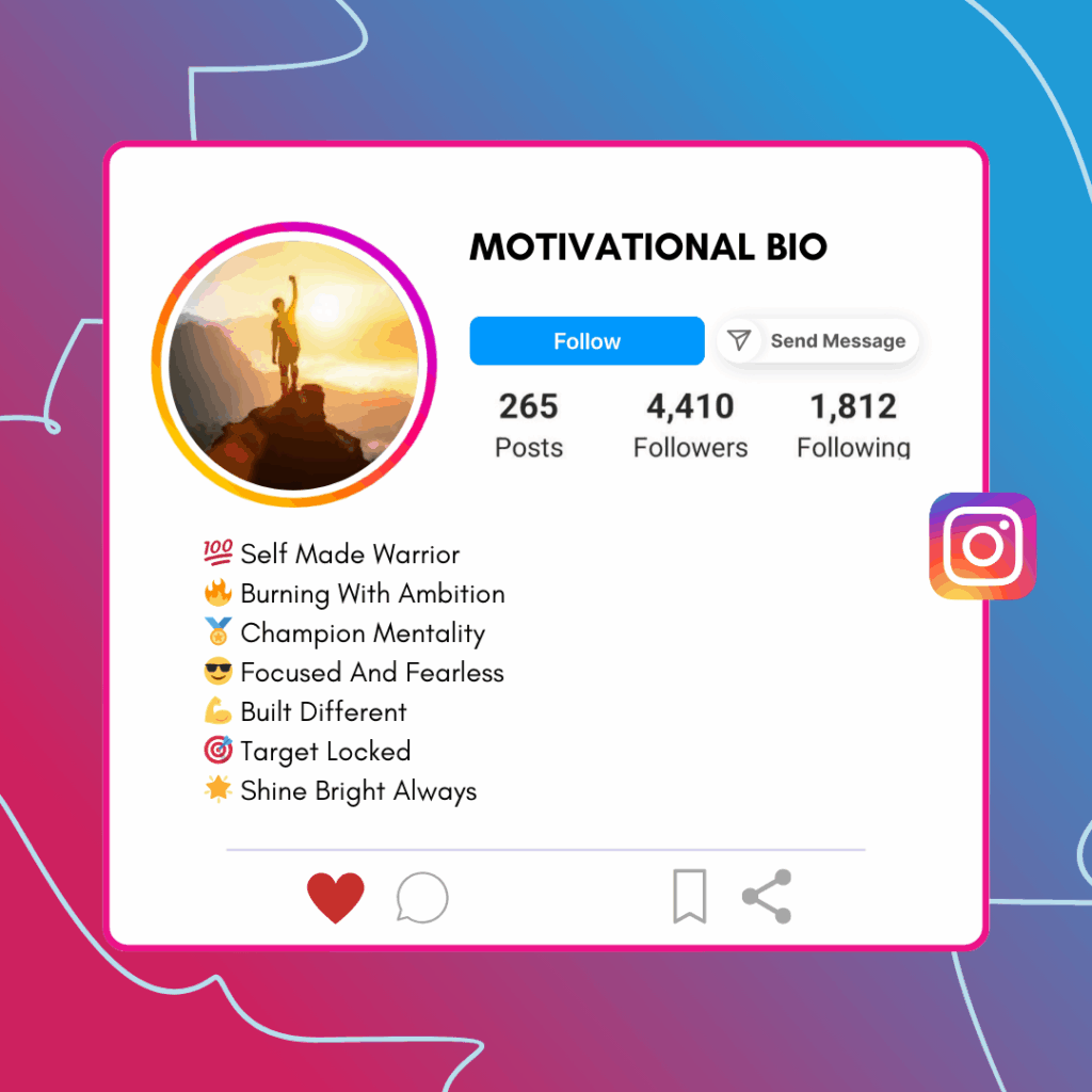 Motivational Bio for Instagram