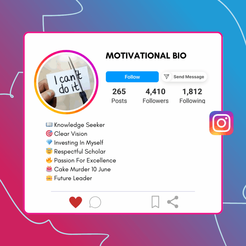 Motivational Bio for Instagram