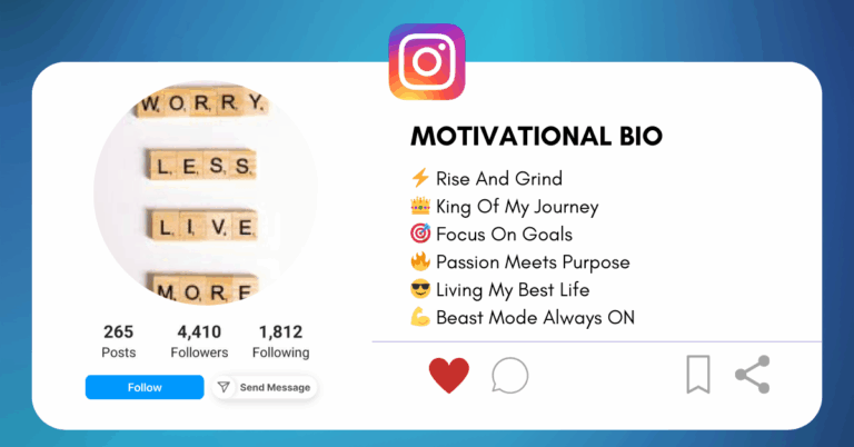 Motivational Bio for Instagram