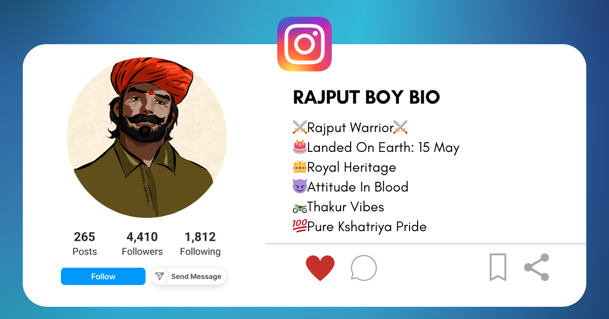 Rajput Boy Instagram Bio