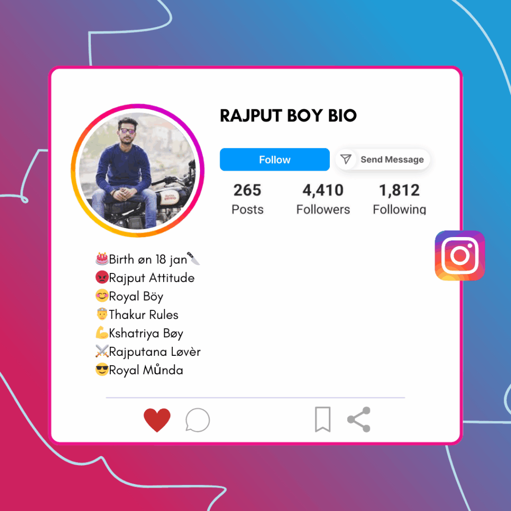 Rajput Boy Instagram Bio