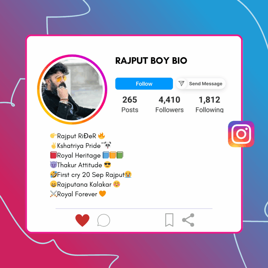 Rajput Boy Instagram Bio