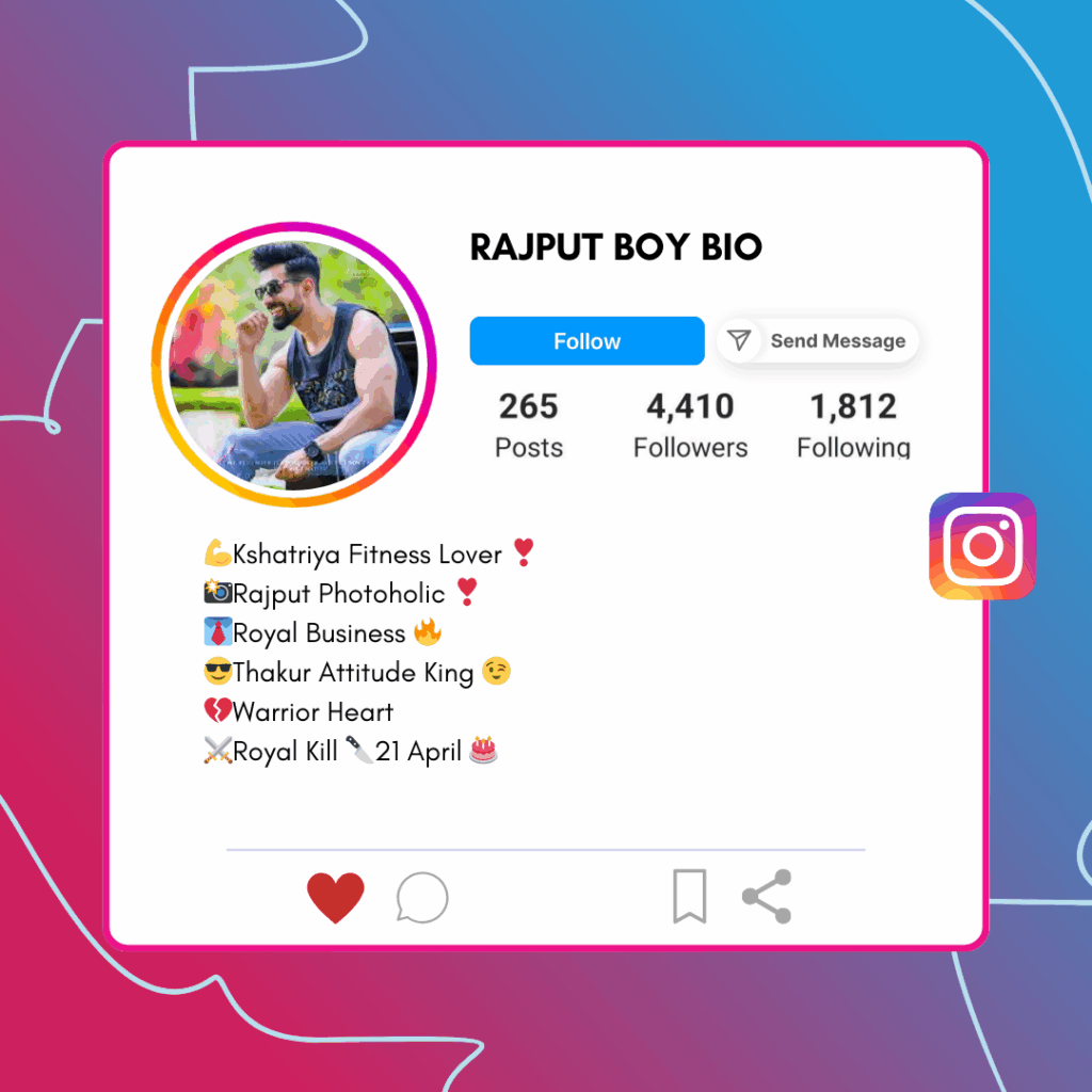 Rajput Boy Instagram Bio
