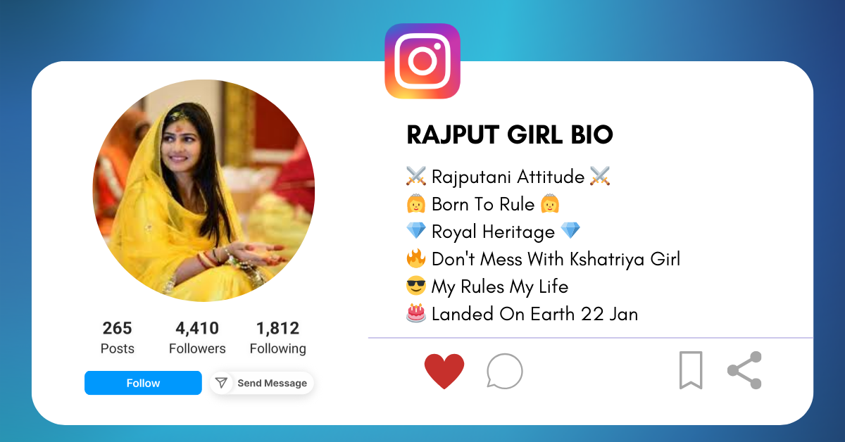 Rajput Girl Bio for Instagram