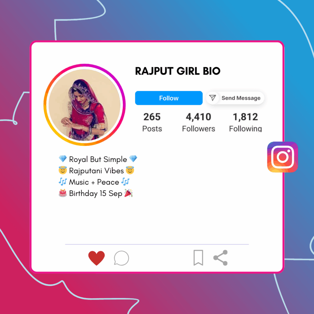 Rajput Girl Bio for Instagram