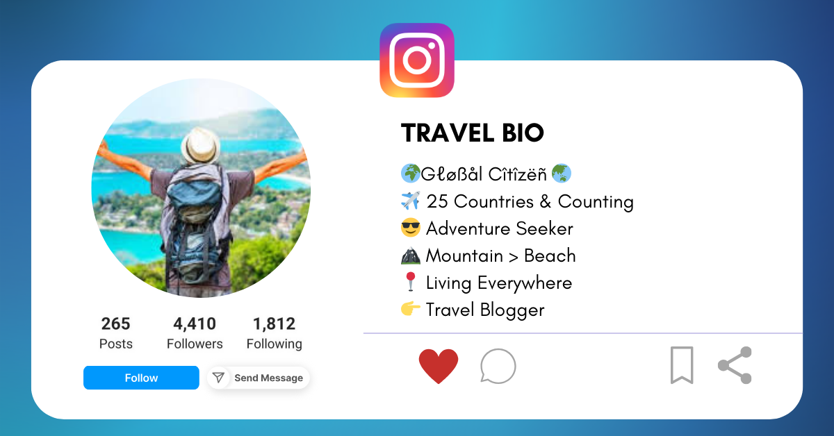 Travel Instagram Bio