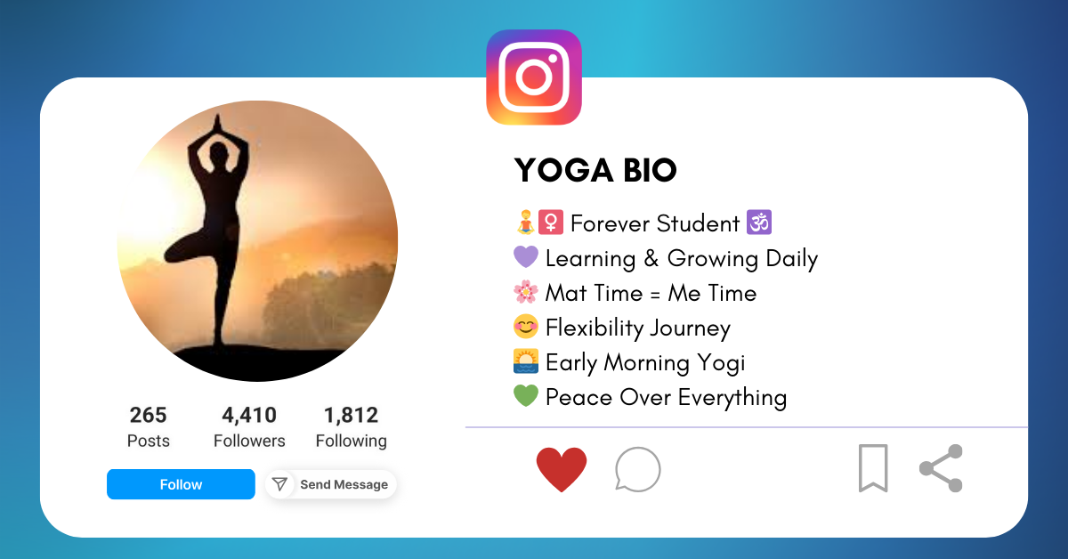 YOGA BIO FOR INSTAGRAM
