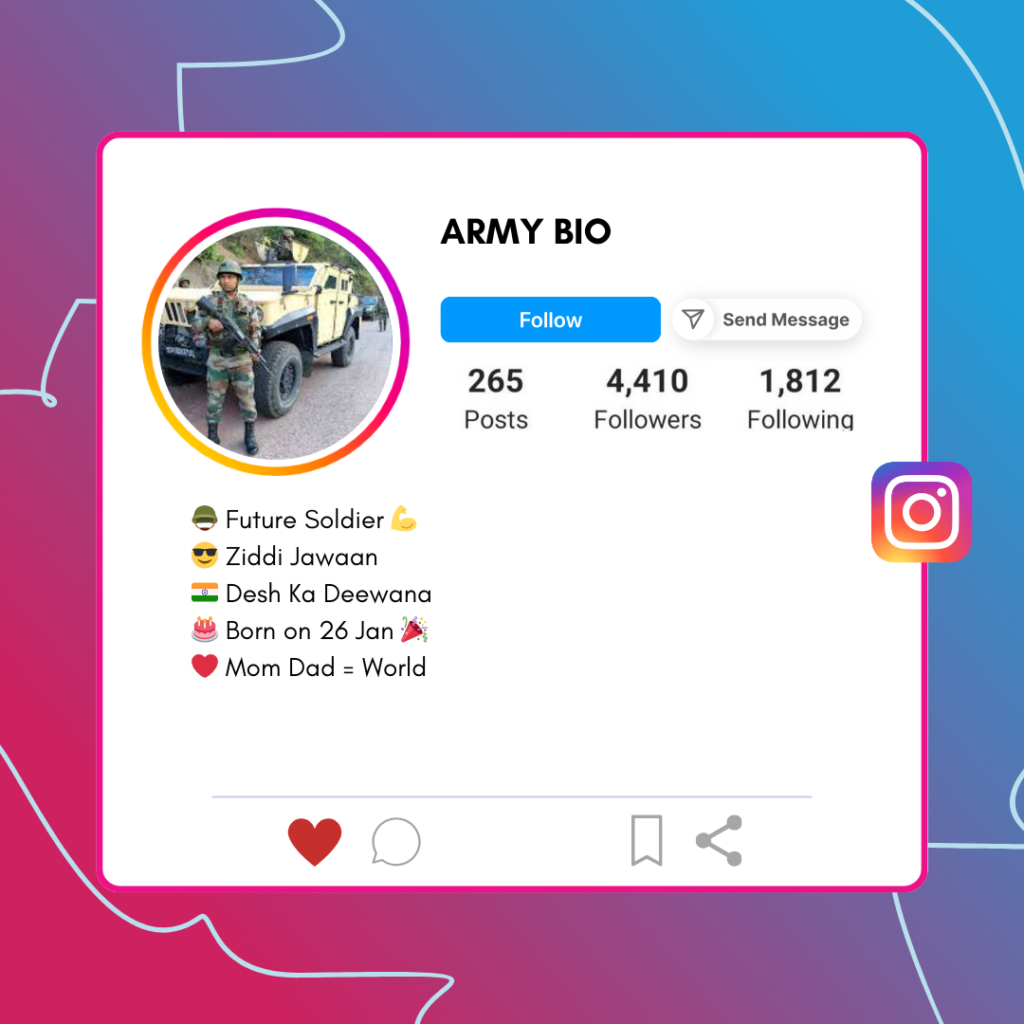 Army-Instagram-Bio