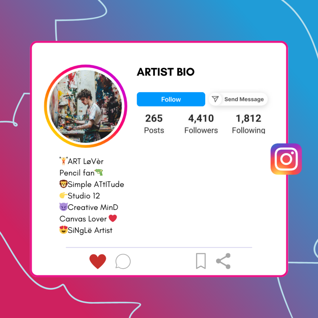 Artist-Instagram-Bio