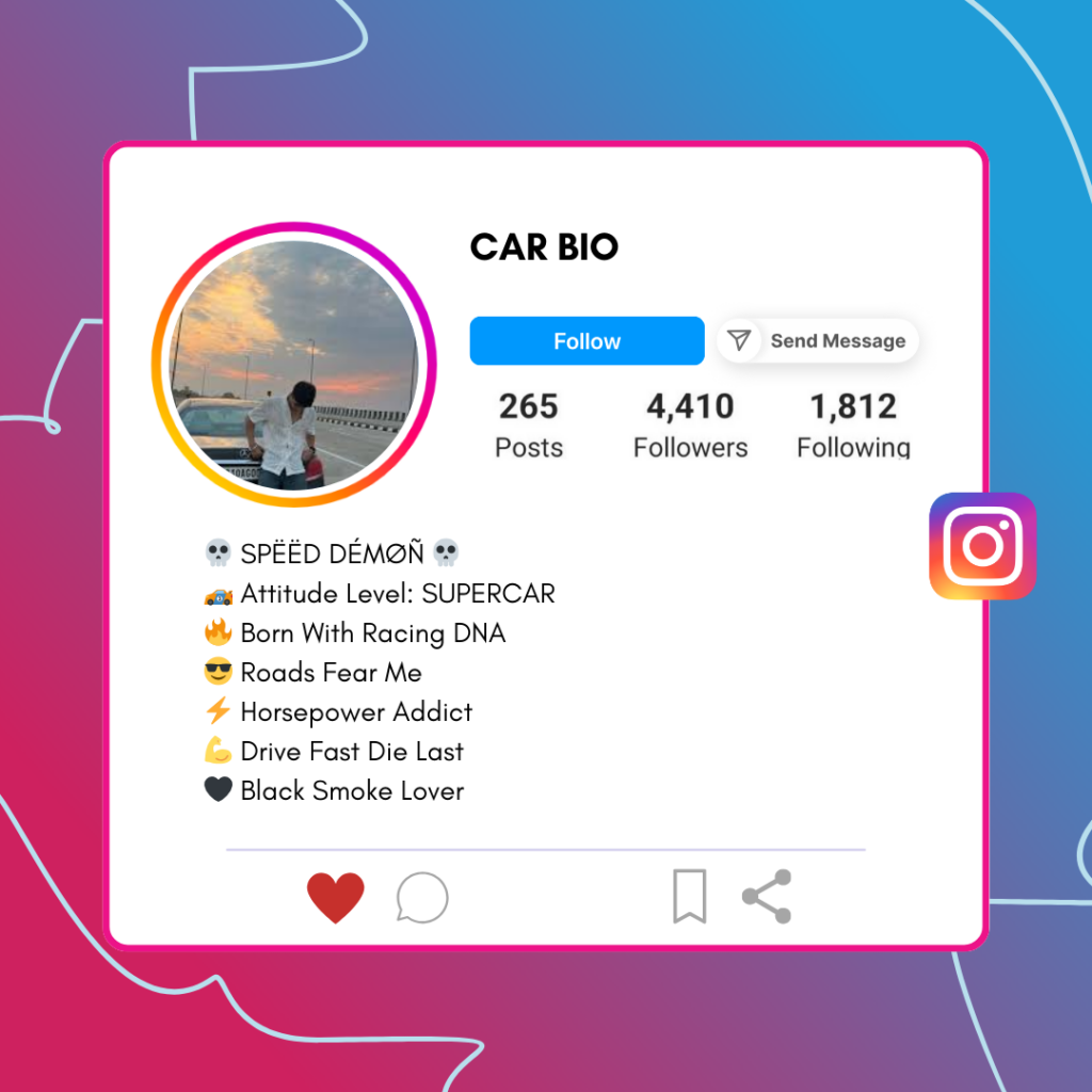 Car-Instagram-Bio