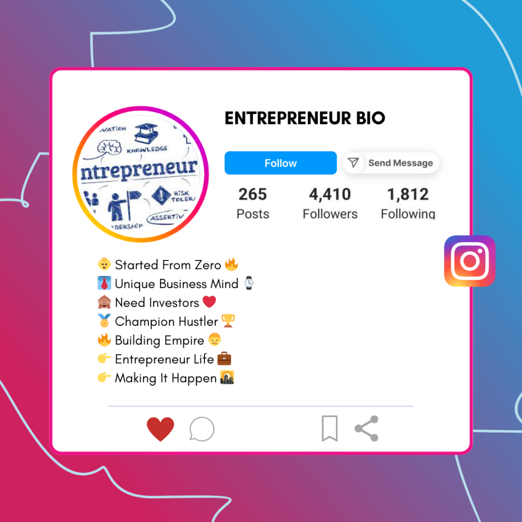 Entrepreneur-Instagram-Bio