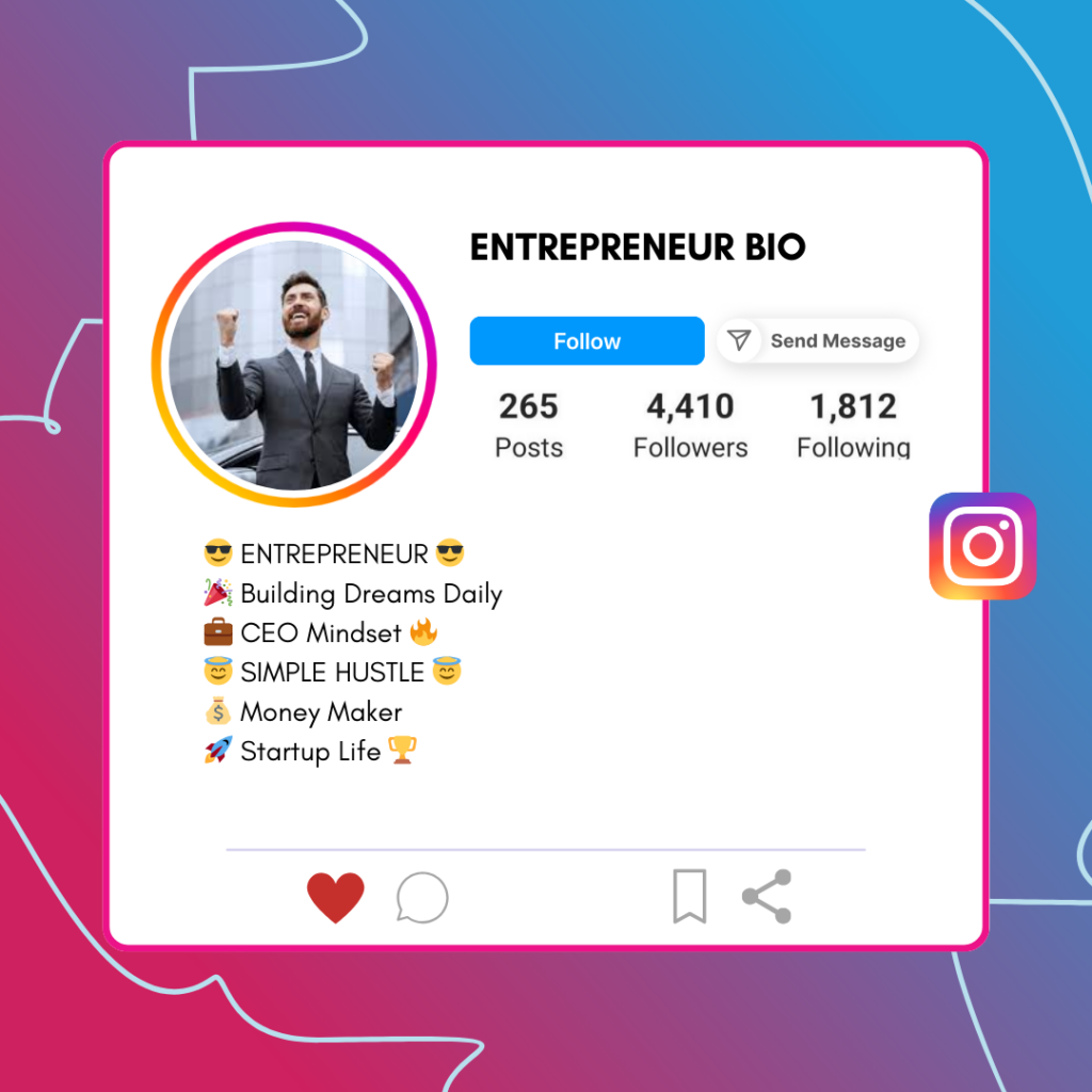 Entrepreneur-Instagram-Bio