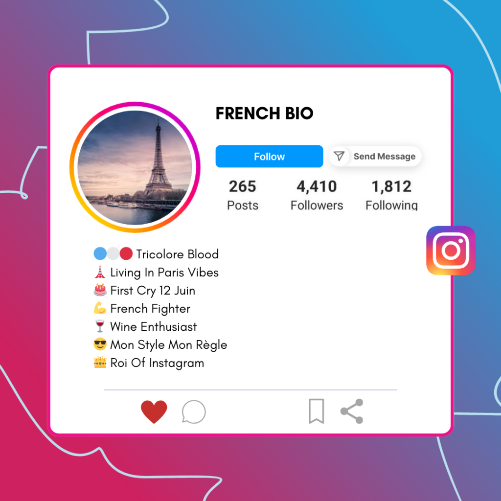 French-Instagram-Bio