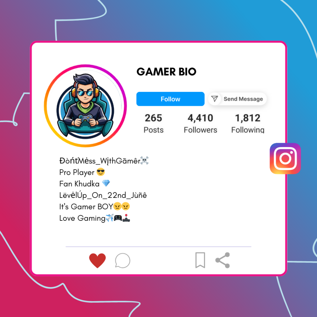 Gamer-Instagram-Bio