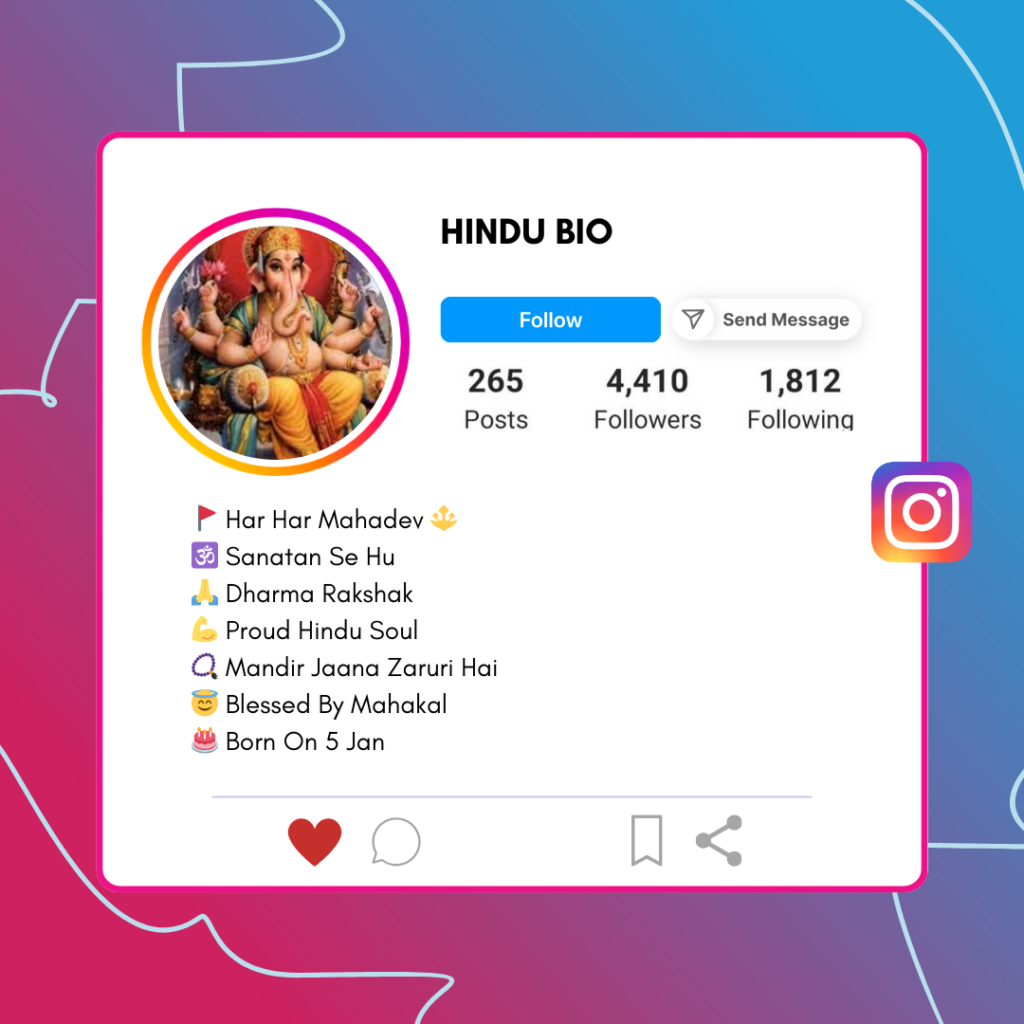 Hindu-Instagram-Bio