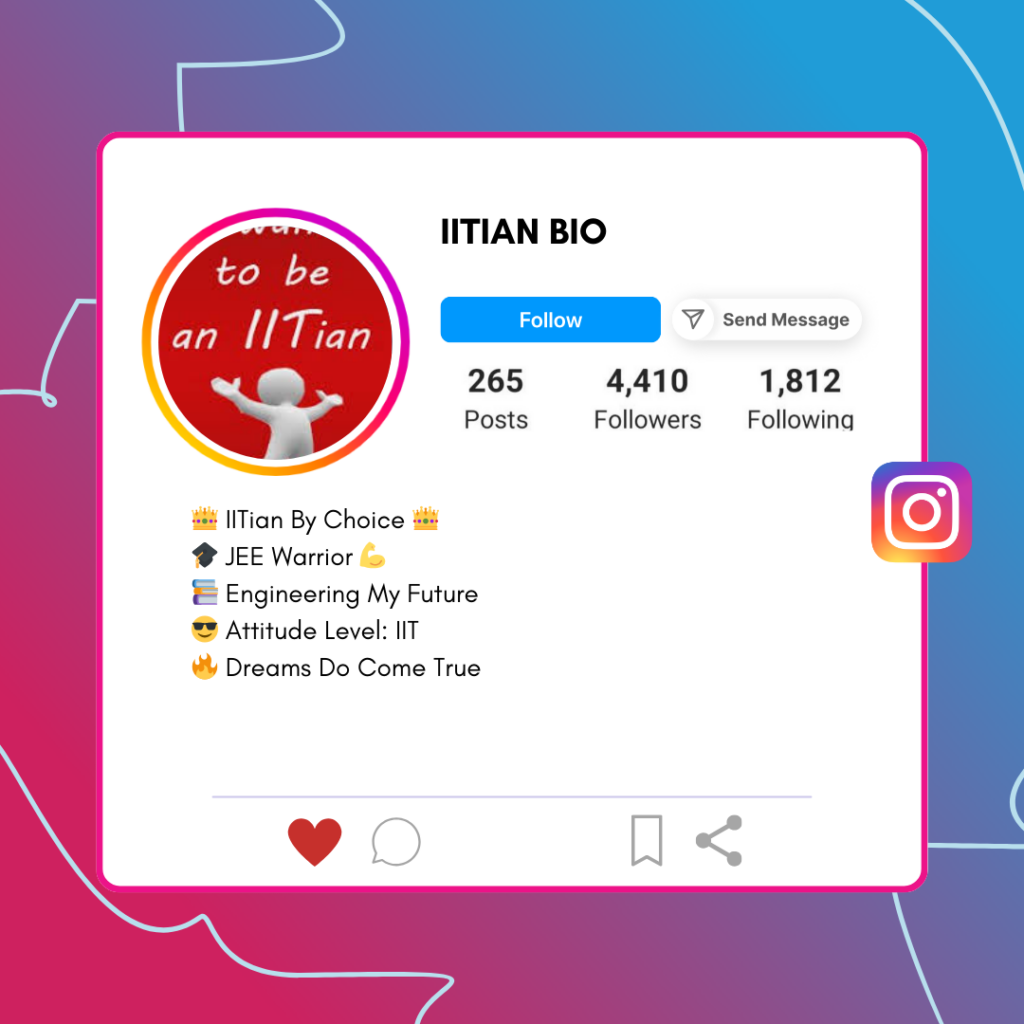Instagram Bio for IITian