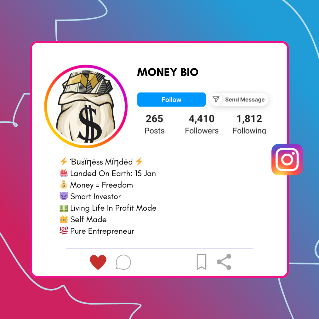 MONEY-Instagram-Bio