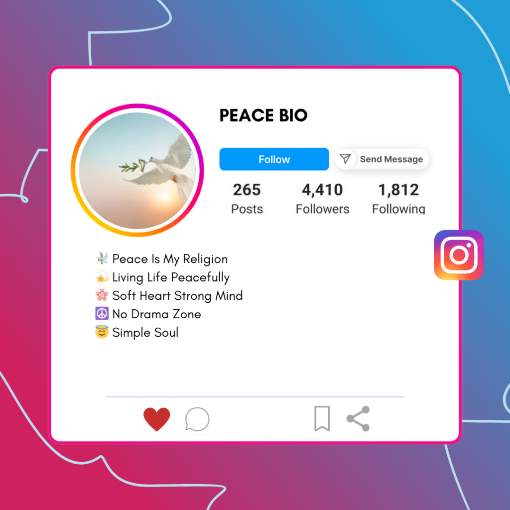 Peace-Instagram-Bio