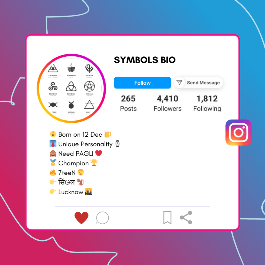 Symbols-Instagram-Bio