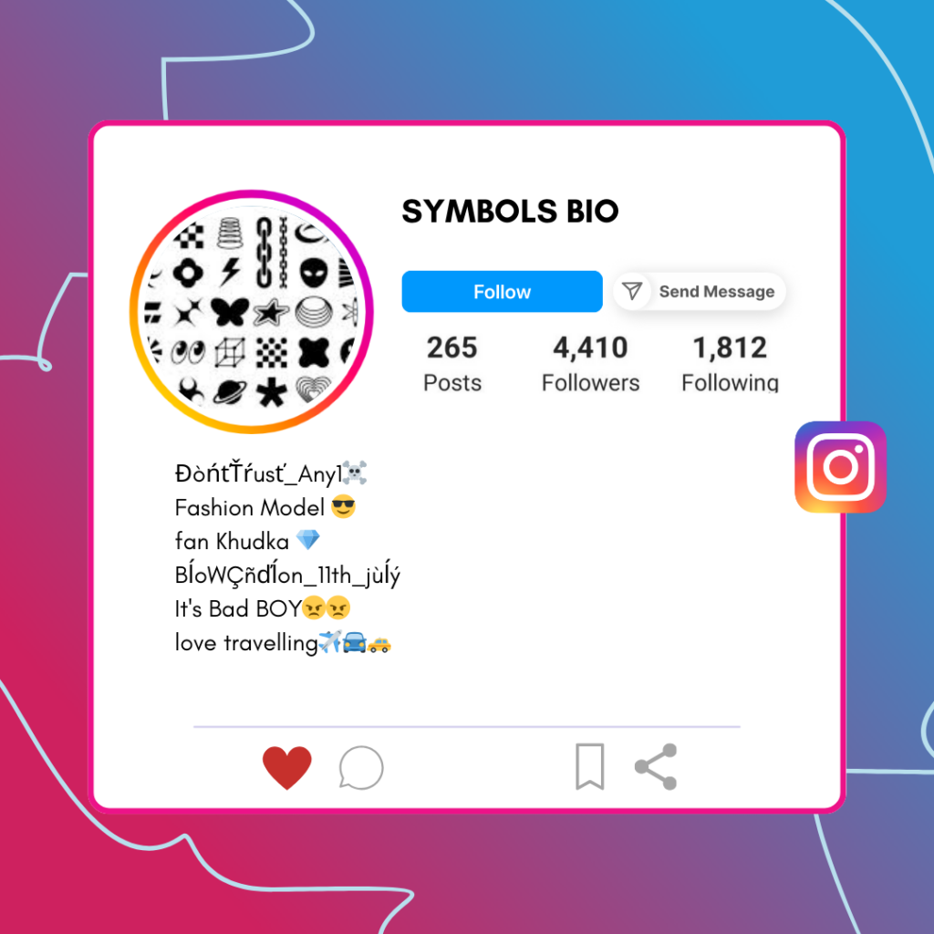 Symbols-Instagram-Bio