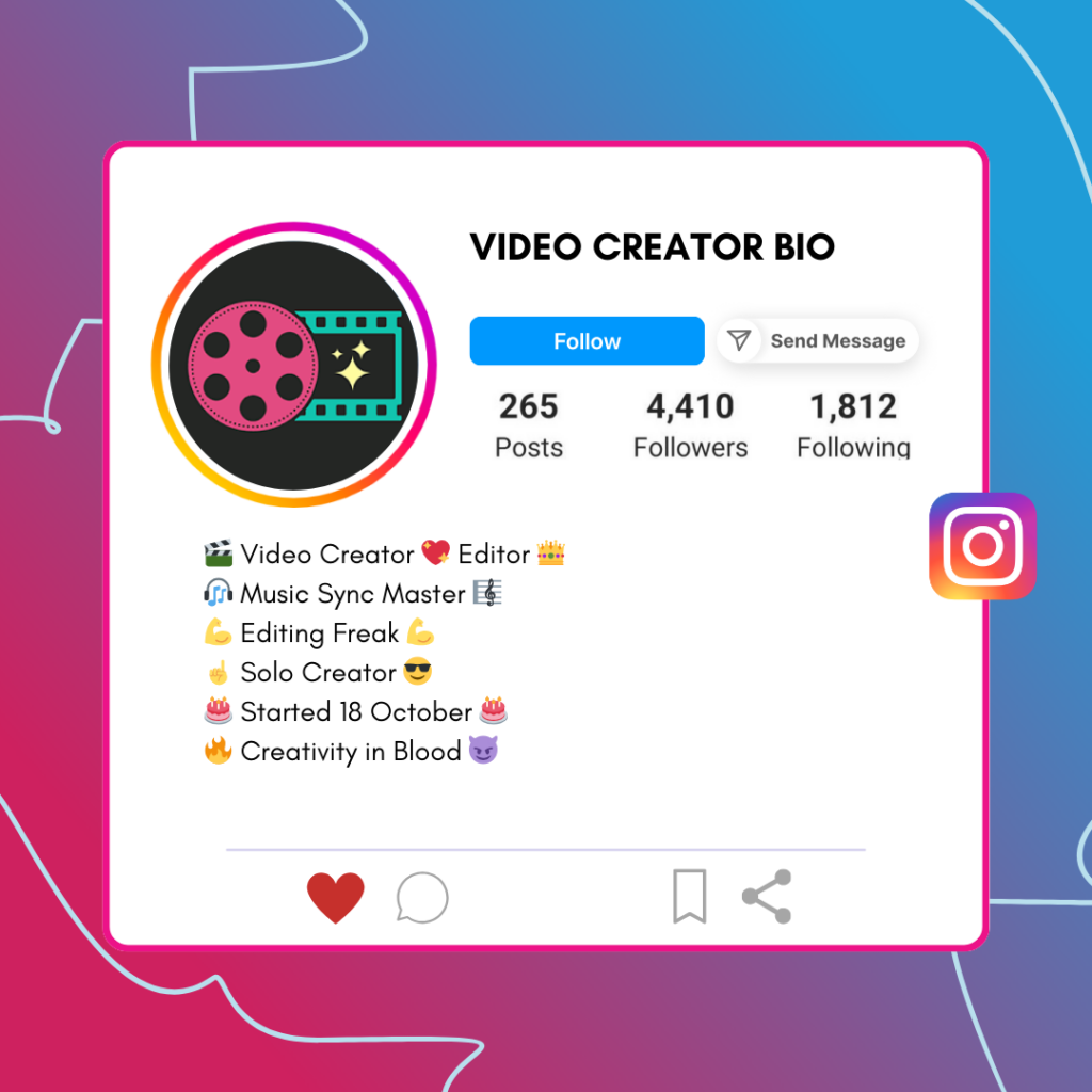 Video-Creator-Instagram-Bio
